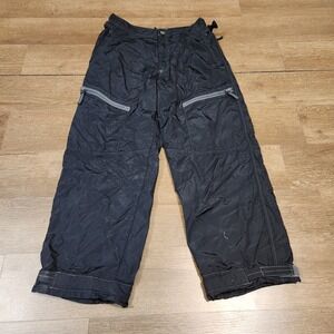 Vintage 2001 Old Navy Cargo Baggy Nylon Pants Black Size 31x30